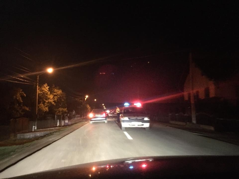 accident noaptea, politie