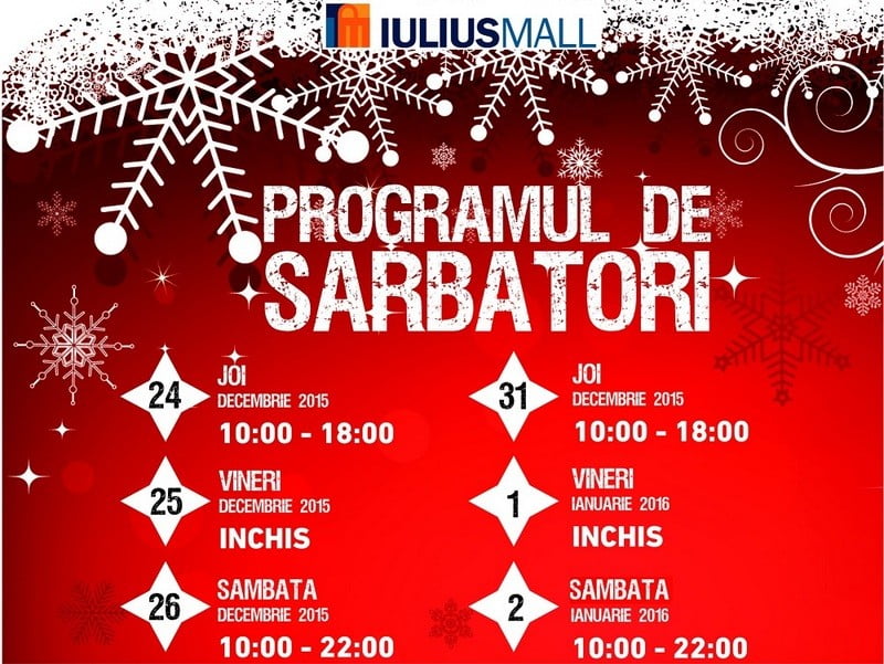 Program Iulius Mall Suceava