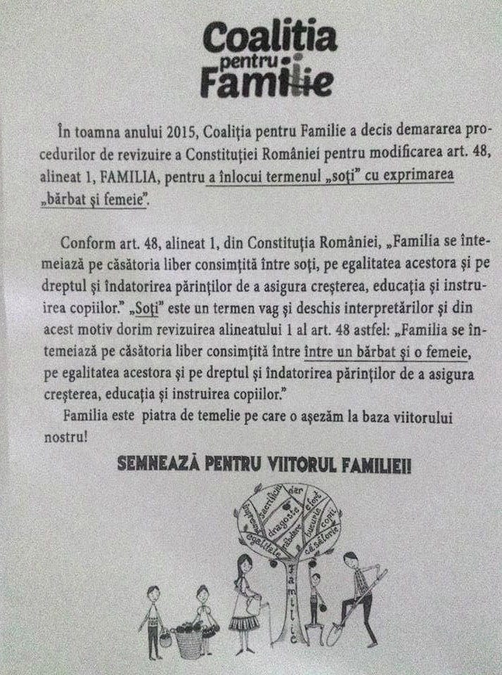 coalitia pentru familie