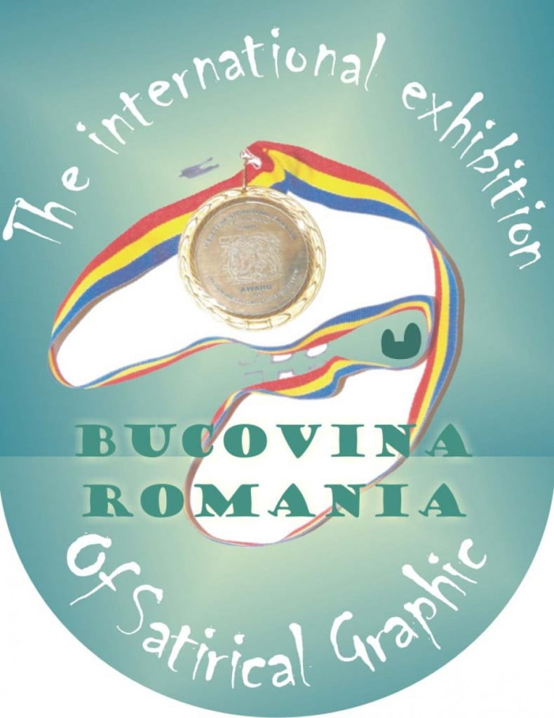 afis Expoziţia Internaţională de Grafică Satirică „Bucovina-România”