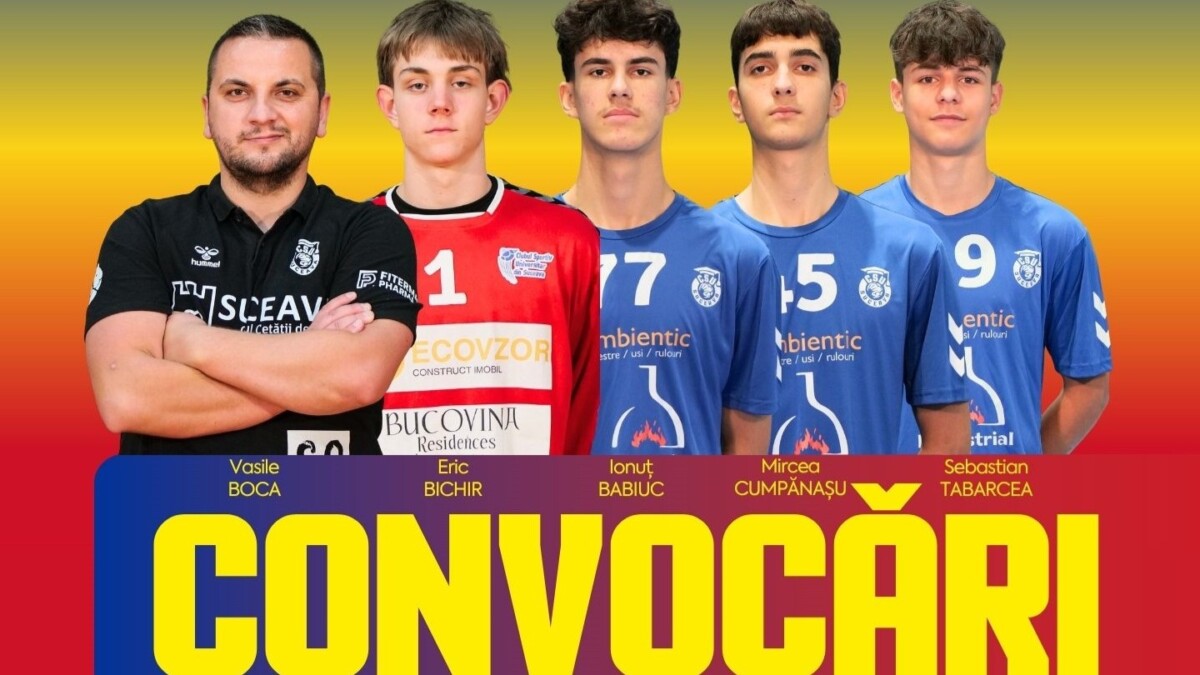 Cinci reprezentanți de la CSU Suceava convocați la lotul național de Cadeți al României